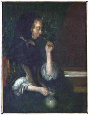 Flicka Med Karaff by Gerard Ter The Younger BORCH