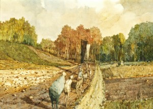 La Procession by Jerzy DUDA-GRACZ - auction artwork with signature