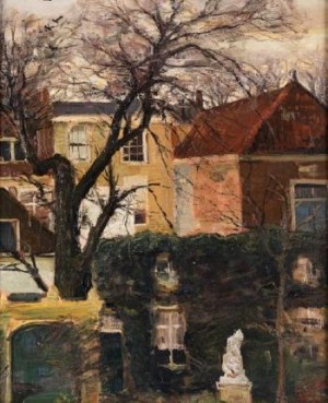 Blick In Einen Hinterhof (gezicht Op De Achterkanted Van Huizen) by Louis APOL