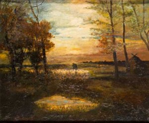 Painting Of A Twilight Landscape by Charles P. APPEL