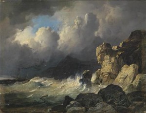 Stormy Coastline by Remigius Adrianus Van HAANEN