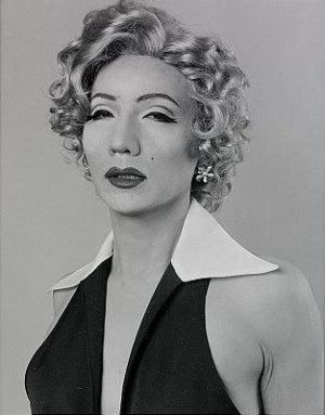 Self-portrait (b/w) After Marilyn Monroe by Yasumasa MORIMURA