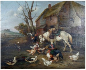 Höns, änder Och Häst På Ladugårdsbacken by Claude GUILLEMINET