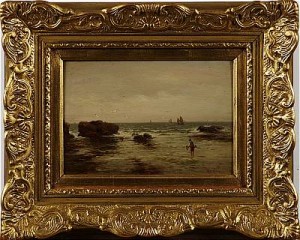 Pojke Med Håv by Alice KING - auction artwork with signature