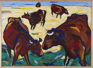 Kor Vid Vatten by Cissi SVÄRDSTRÖM - auction artwork with signature