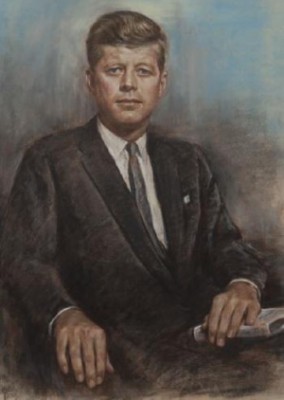 Portrait Of The 35th U.s. President John Fitzgerald Kennedy by Louis LUPAS