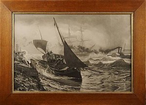Fiskare by Charles Napier HEMY - auction artwork with signature