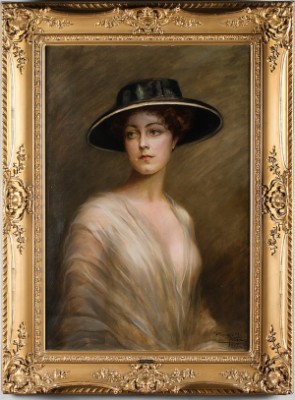Kvinnoporträtt by Rudolf FUCHS - auction artwork with signature