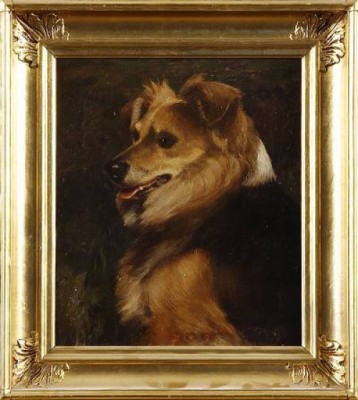 Hundporträtt by Fannie MOODY - auction artwork with signature