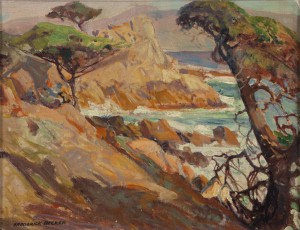 Midway Point, Monterey, Calif.'', Cypress Trees Overlooking Monterey Coast by Frederick William BECKER