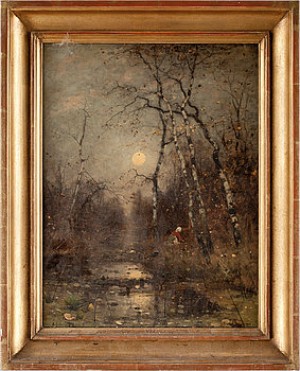 Motiv Av Kvinna Vid Vattendrag by Ludwig MUNTHE