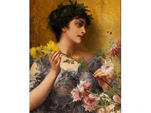 Tribut An Die Blumen by Conrad KIESEL - auction artwork with signature