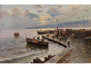 Hafenszene by Emmanuel COSTA - auction artwork with signature