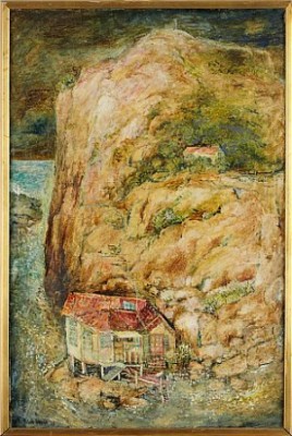Hus Vid Klippa by Matsola BURMAN - auction artwork with signature