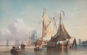 Marine Scene by Hendrik Adolf SCHAEP
