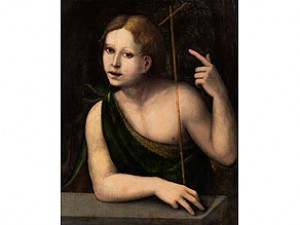 Knabenbildnis Des Heiligen Johannes Baptist by Bernardino LANINO - auction artwork with signature