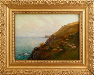 Kustlandskap Med Får by George SHALDERS - auction artwork with signature