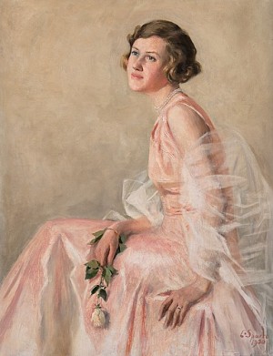 Girl In A Pink Dress by Louis SPARRE