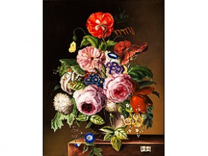 Blumenstrauss In Einer Kugeligen Glasvase by Hildegard SCHWAMMBERGER - auction artwork with signature