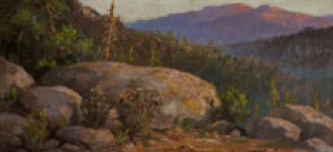 Mountain Landscape by John Bond FRANCISCO - auction artwork with signature