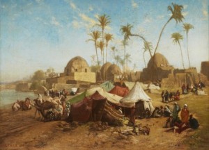 Beduiner Med Tält Intill Hav by Wilhelm Karl GENTZ