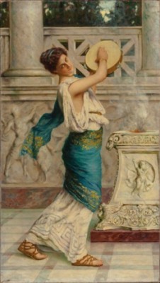 Roman Woman Playing The Tambourine by Guglielmo ZOCCHI