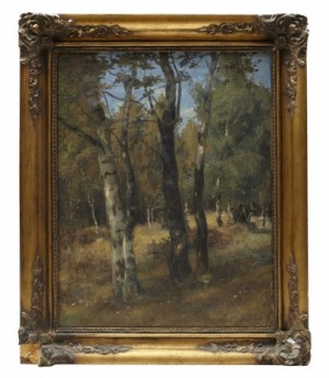 Skogsglänta Med Björkar by Gottfrid OLSSON