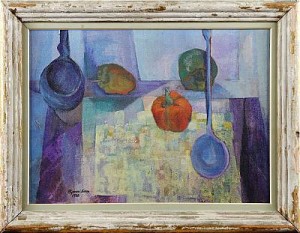 Musical Score With Peppers by Spencer SALES - auction artwork with signature