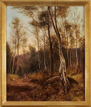 Skogsmotiv by George FIELDING - auction artwork with signature