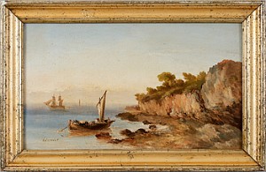 Segelbåtar Vid Kust by Pierre LETUAIRE - auction artwork with signature