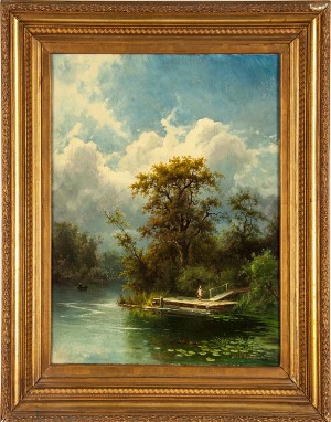 Flicka Vid Sjö by Carl August SOMMER - auction artwork with signature