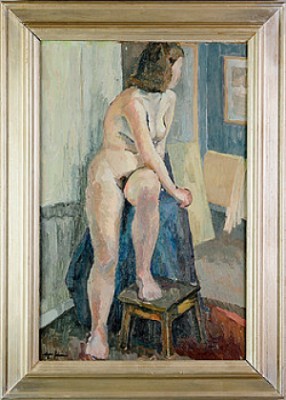 Kvinnostudie by Agne JOHANSSON - auction artwork with signature