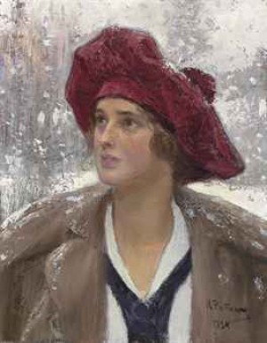 Portrait Of Natalia Maksimova by Ilya Efimovich REPIN