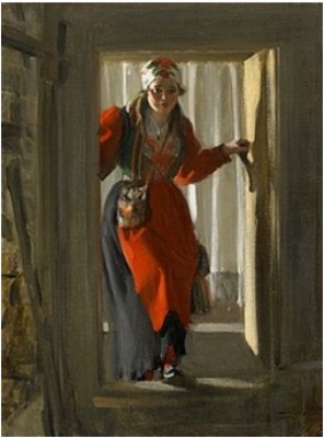 Ols-maria I Kuvådörren by Anders ZORN