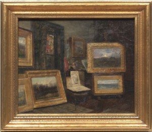 Painter's Studio by F W. Norton ROBERTSON - auction artwork with signature
