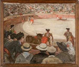 Tjurfäktning by Gustave Henri COLIN
