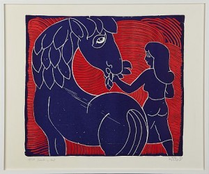 Kvinde Og Hest by Henry HEERUP