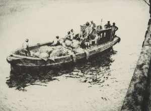 Panama Mailboat by James Edward ALLEN - auction artwork with signature