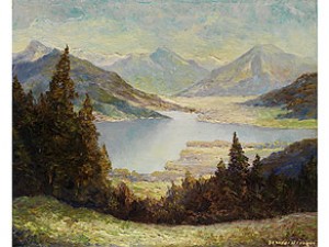 Blick über Den Wolfgangsee Und Arbersee Im Salzkammergut by Franz Xaver WEIDINGER - auction artwork with signature