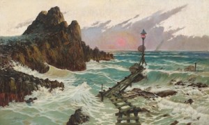Approaching Storm At Sunset by Primitivo ALVAREZ ARMESTO - auction artwork with signature