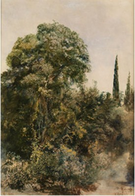 Partie Aus Dem Park In Yursuff Auf Der Krim by Rudolf Von ALT