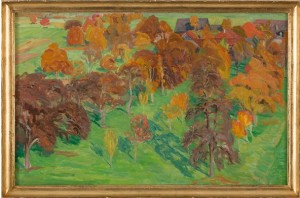 Haining In Autumn by Walter GAMERITH - auction artwork with signature
