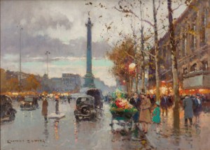 Place De La Bastille by Edouard Léon CORTES