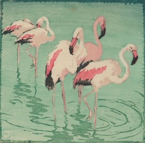 Flamingos by Helene TÜPKE-GRANDE - auction artwork with signature