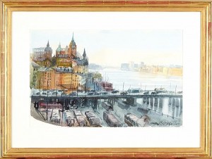 Motiv Från Söder, Stockholm by David BRACKEN - auction artwork with signature
