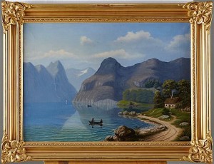Alplandskap Med Sjö by Fredrik ISBERG