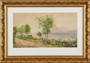 Insjölandskap by Charles E. ASTLEY - auction artwork with signature