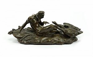 Pan Med Svanor by S T. SCHWARTZ - auction artwork with signature