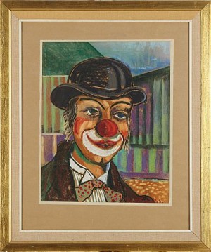 Clown by Puck KRUMLINDE - auction artwork with signature