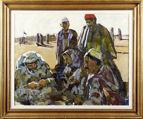 Samtalande Män, Nordafrika by Bertil WAHLBERG
